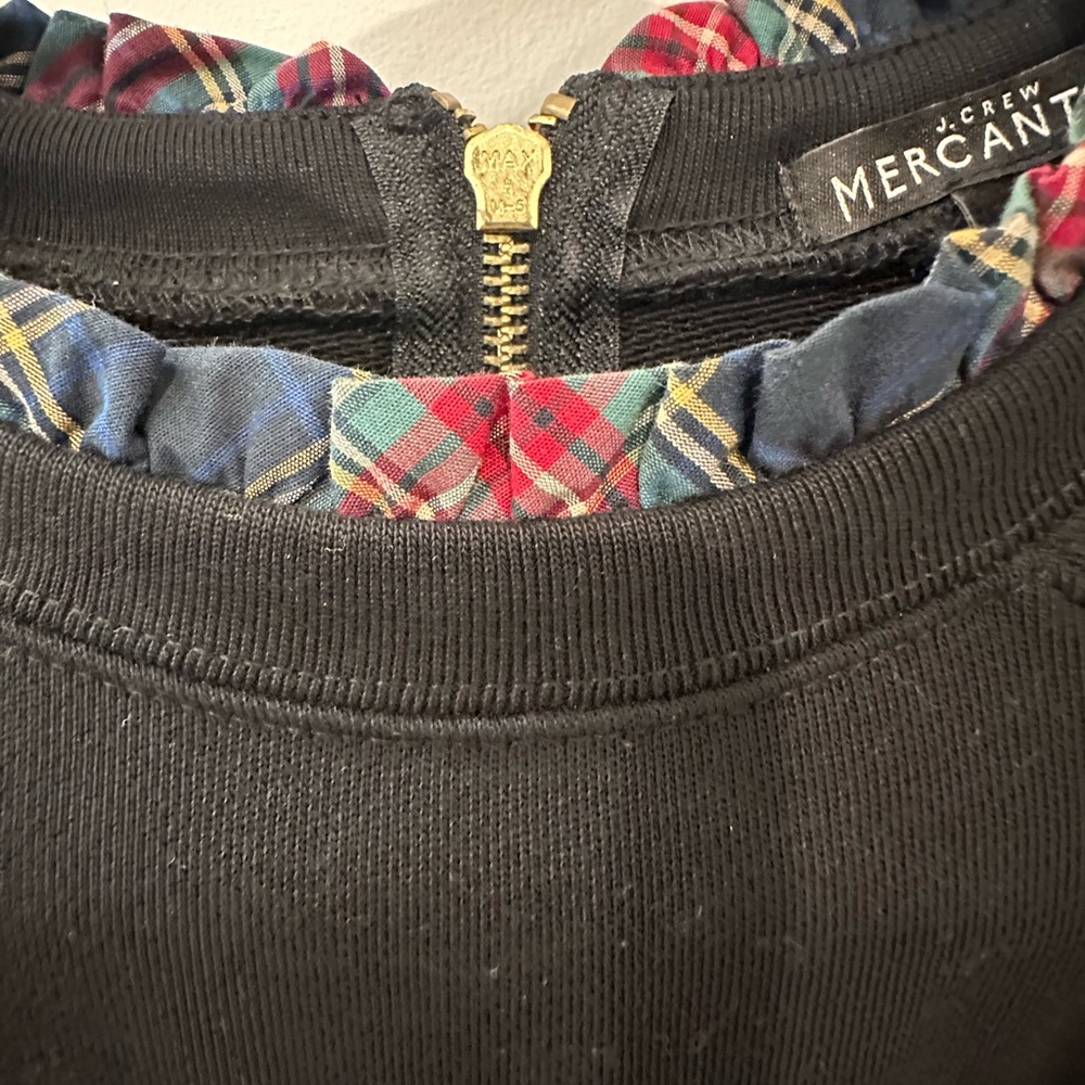 J Crew plaid Ribbed sweatshirt! Size small! Perfect for Holidays!